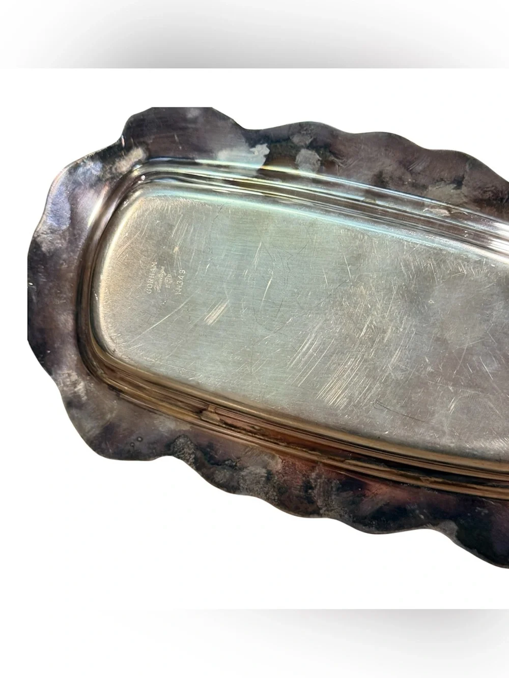 Gorham Heritage antique EP silverplate petina elaborate butter dish w/ lid